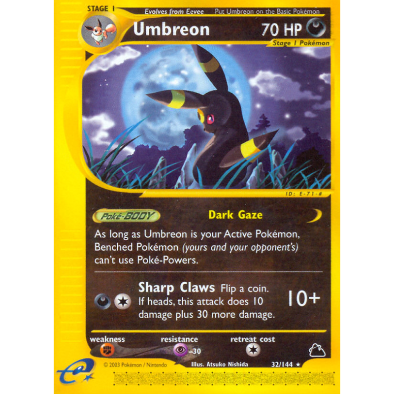 Carte Pokémon Umbreon 32/144 Rare Skyridge