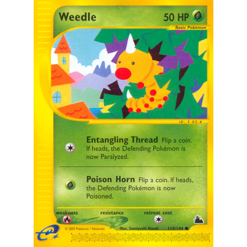 Carte Pokémon Weedle 115/144 Commune Skyridge
