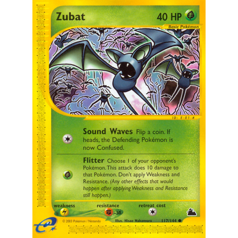 Carte Pokémon Zubat 117/144 Commune Skyridge