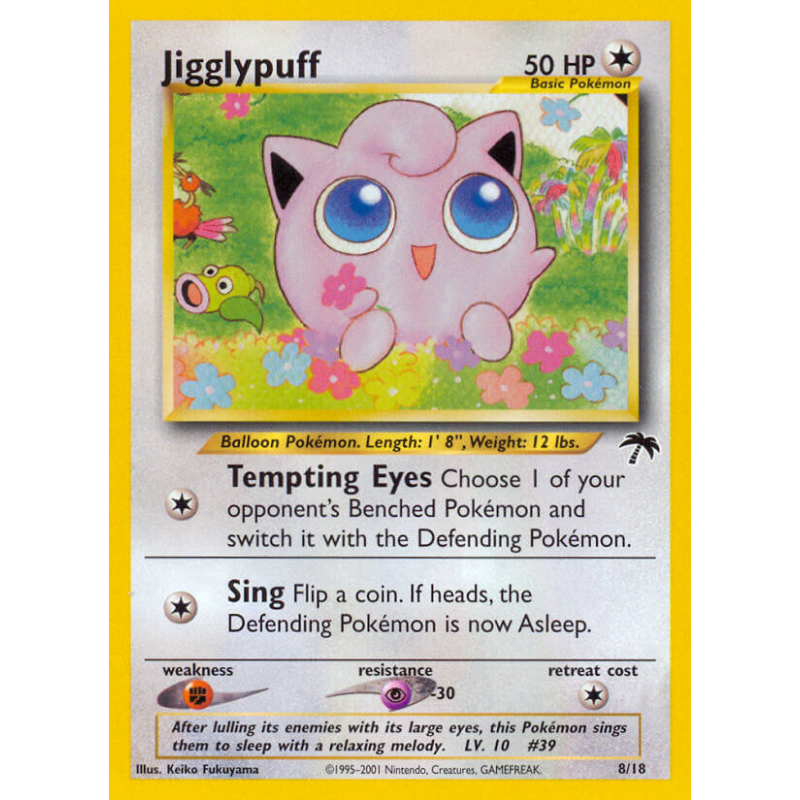 Carte Pokémon Jigglypuff 8/18 Aucune Southern Islands