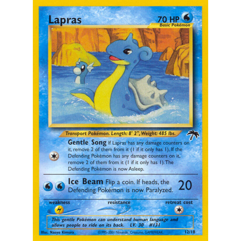 Carte Pokémon Lapras 12/18 Aucune Southern Islands