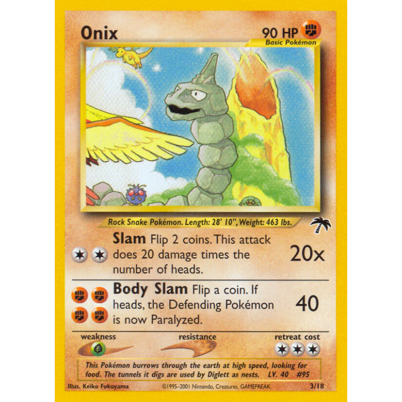 Carte Pokémon Onix 3/18 Aucune Southern Islands