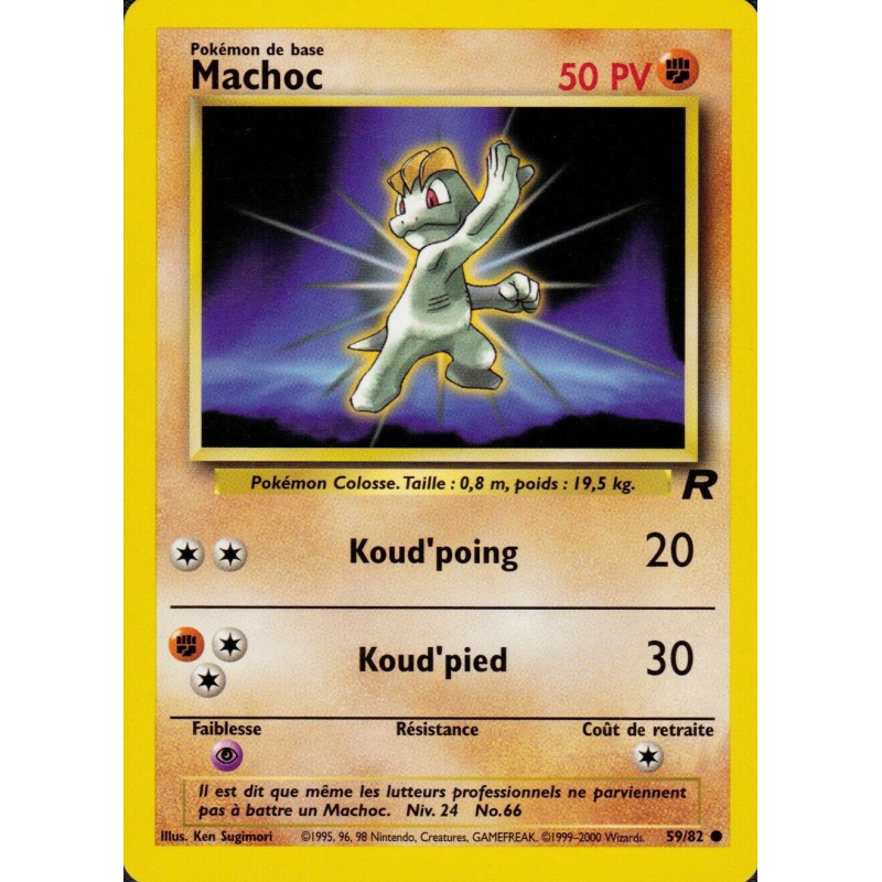 Carte Pokémon Machoc 59/82 Commune Team Rocket (JCC)