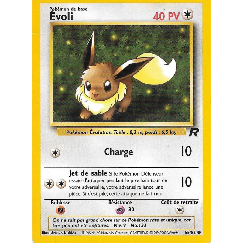 Carte Pokémon Évoli 55/82 Commune Team Rocket (JCC)