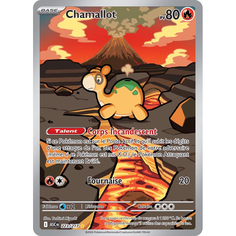 Carte Pokémon Chamallot 223/217 AR Héros Transcendants