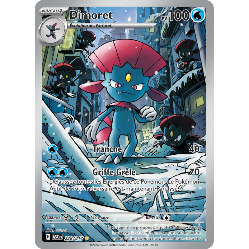 Carte Pokémon Dimoret 228/217 AR Héros Transcendants