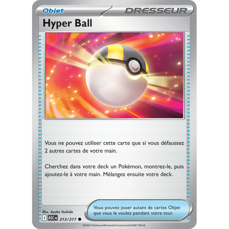 Carte Pokémon Hyper Ball 213/217 Commune Héros Transcendants