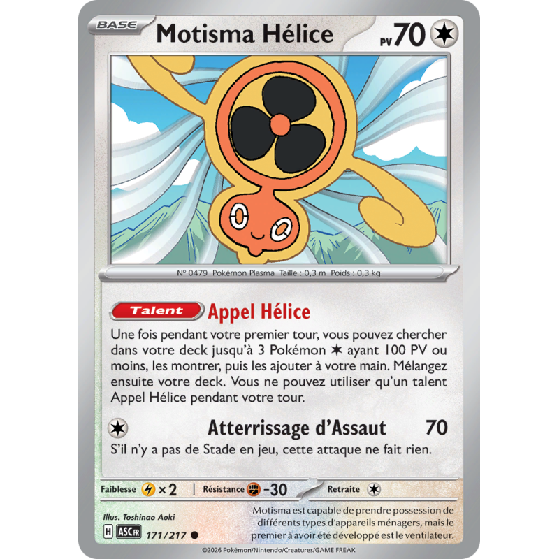 Carte Pokémon Motisma Hélice 171/217 Commune Héros Transcendants
