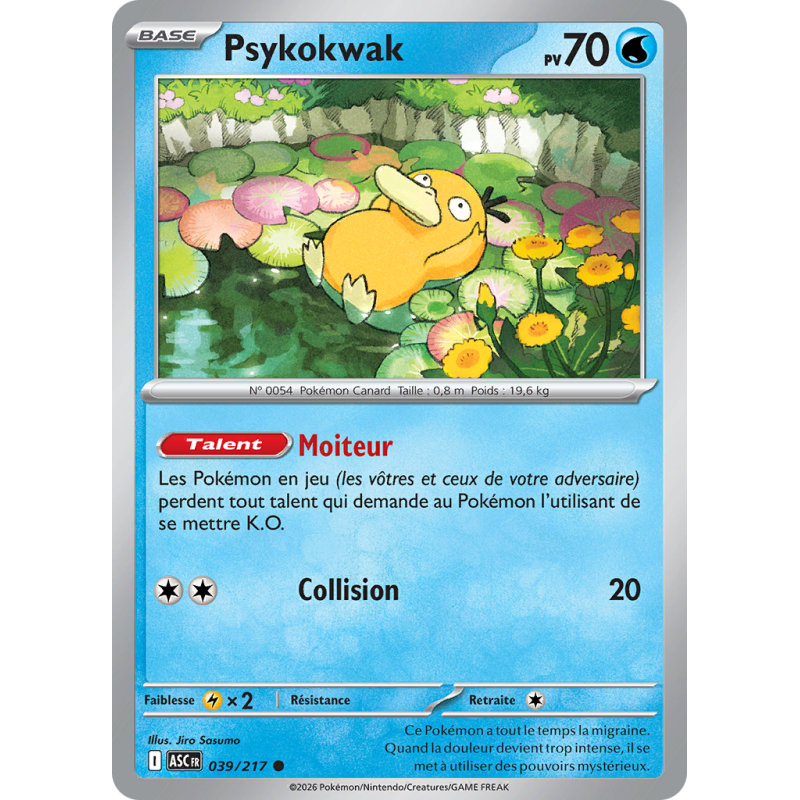 Carte Pokémon Psykokwak 039/217 Commune Héros Transcendants