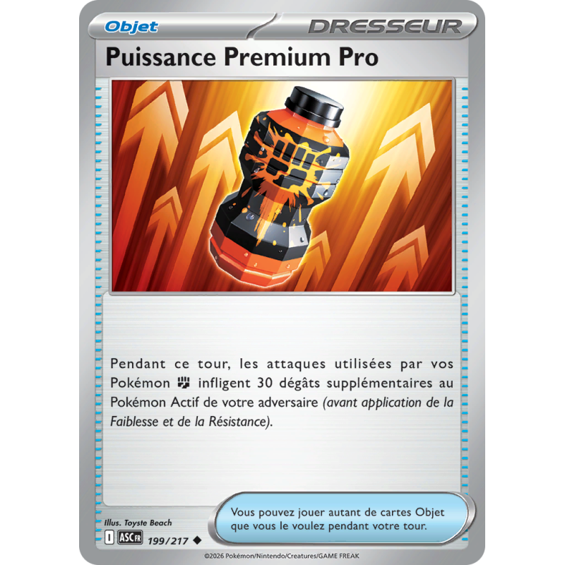 Carte Pokémon Puissance Premium Pro 199/217 Peu commune Héros Transcendants