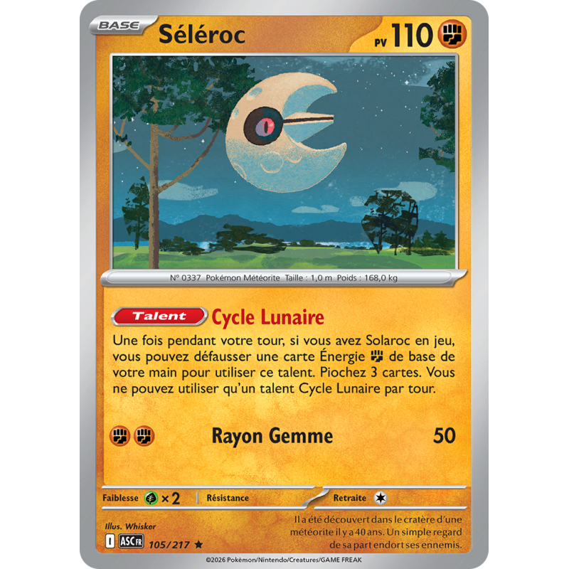 Carte Pokémon Séléroc 105/217 Rare Héros Transcendants