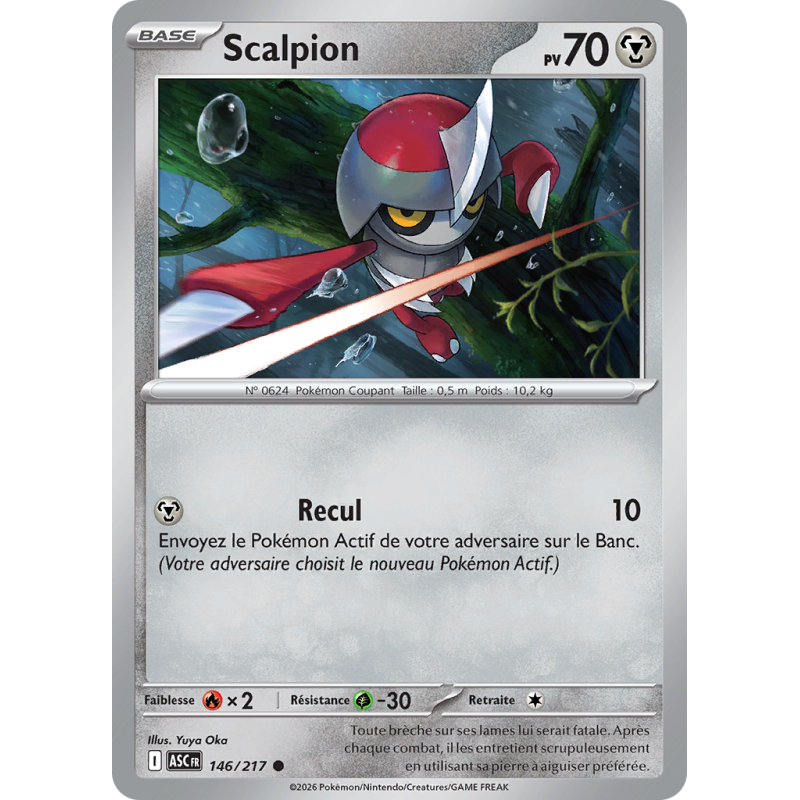 Carte Pokémon Scalpion 146/217 Commune Héros Transcendants