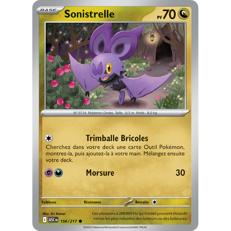 Carte Pokémon Sonistrelle 156/217 Commune Héros Transcendants
