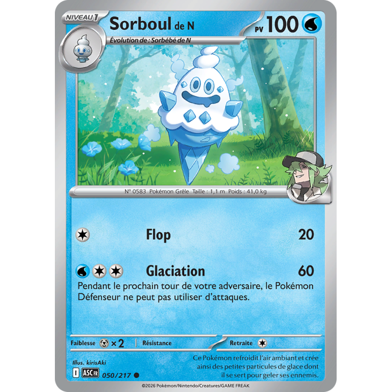 Carte Pokémon Sorboul de N 050/217 Commune Héros Transcendants