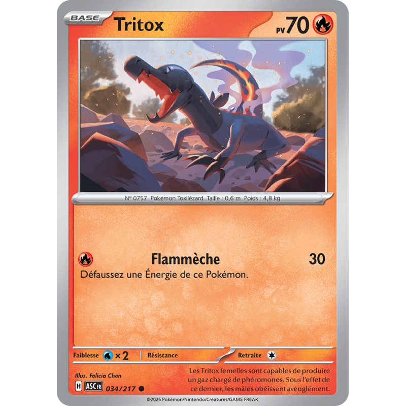 Carte Pokémon Tritox 034/217 Commune Héros Transcendants