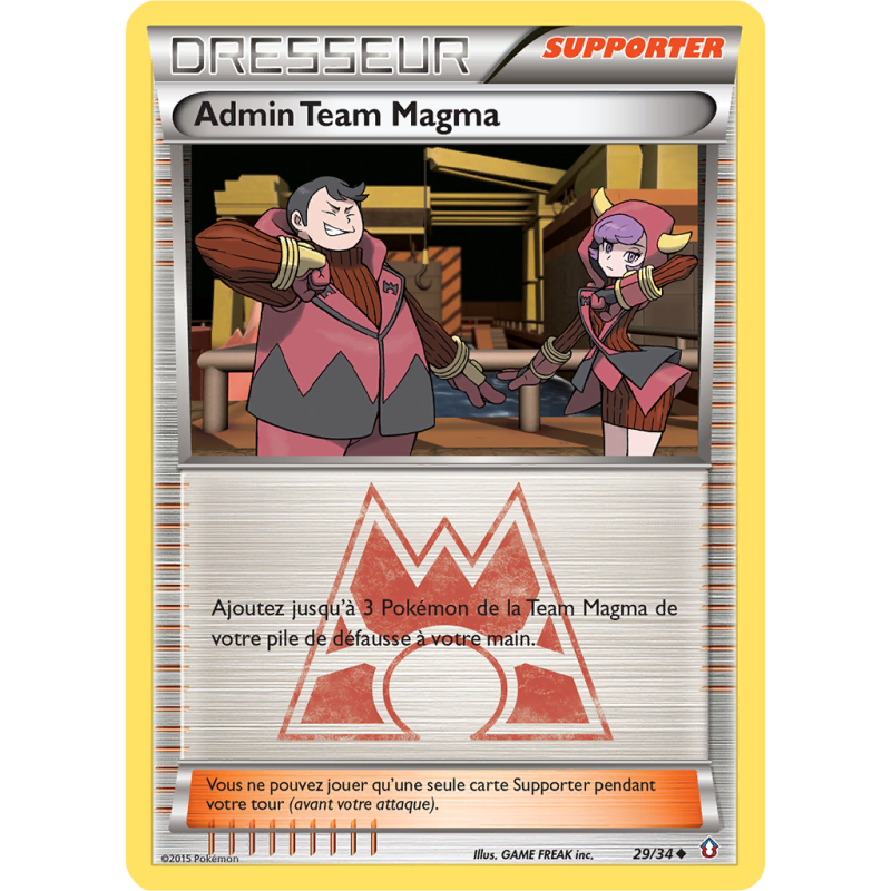 Carte Pokémon Admin Team Magma 29/34 Peu commune Double Danger