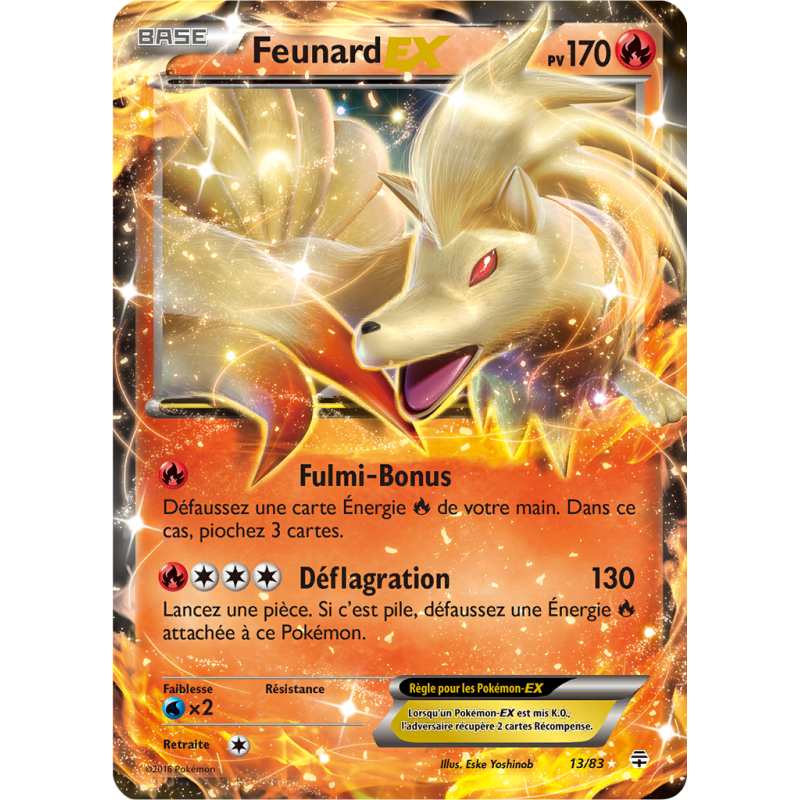 Carte Pokémon Feunard-EX 13/83 Ultra Rare Générations (JCC)