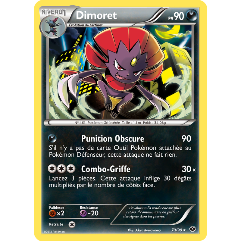 Carte Pokémon Dimoret 70/99 Rare Destinées Futures
