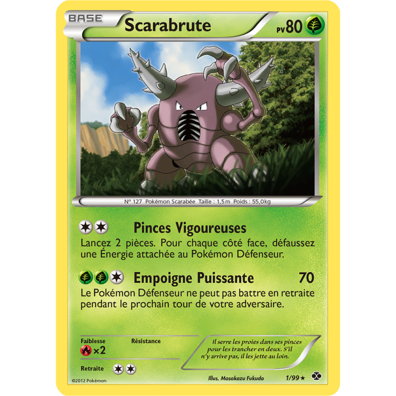 Carte Pokémon Scarabrute 1/99 Rare Destinées Futures