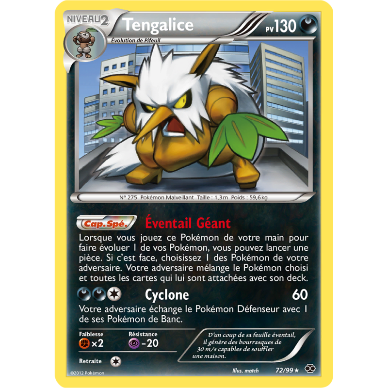 Carte Pokémon Tengalice 72/99 Rare Destinées Futures
