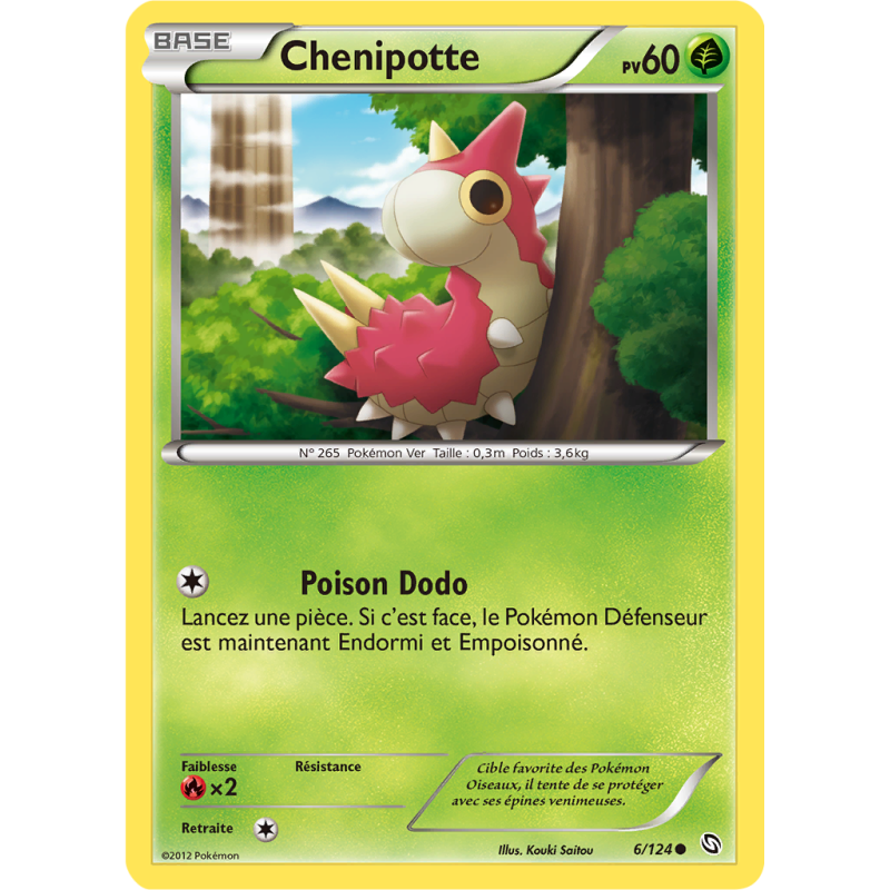 Carte Pokémon Chenipotte 6/124 Commune Dragons Exaltés