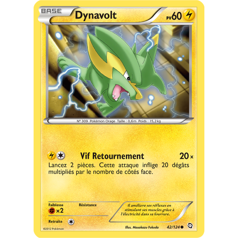 Carte Pokémon Dynavolt 42/124 Commune Dragons Exaltés