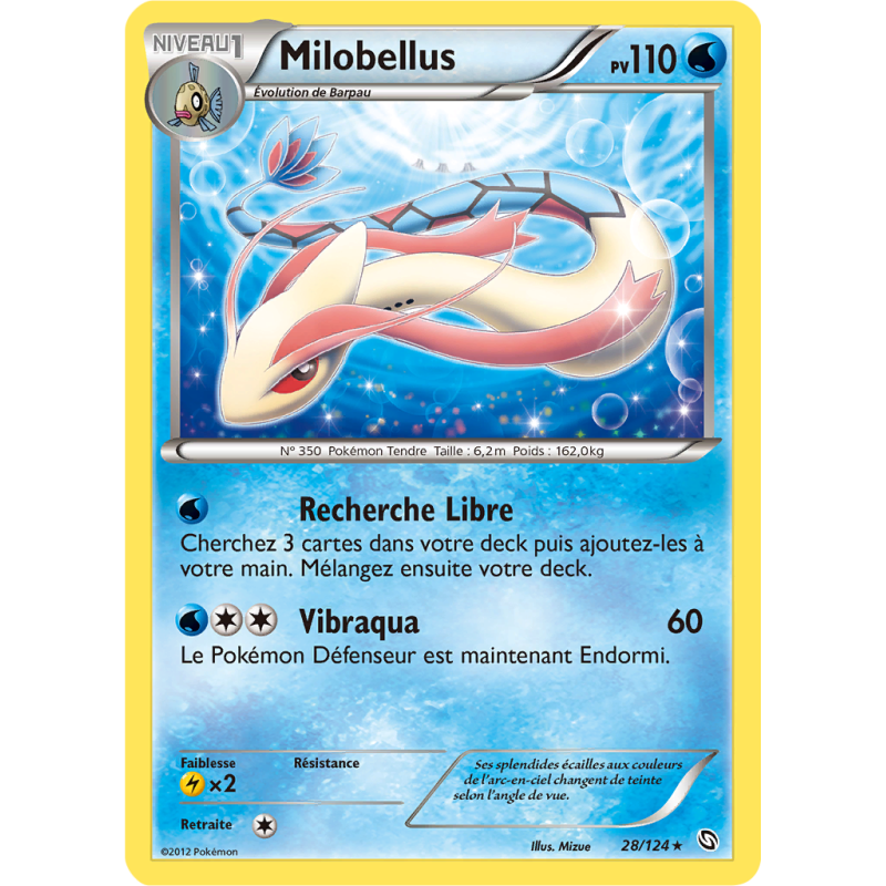 Carte Pokémon Milobellus 28/124 Holographique Dragons Exaltés