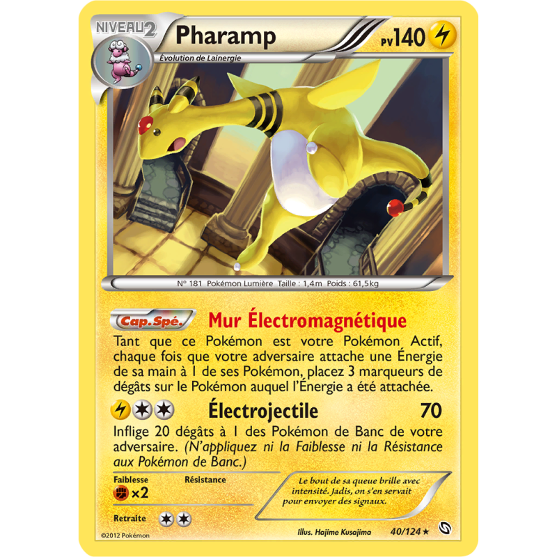 Carte Pokémon Pharamp 40/124 Holographique Dragons Exaltés