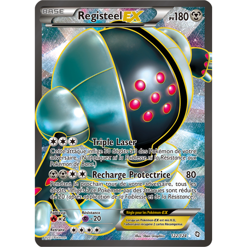 Carte Pokémon Registeel-EX 122/124 Ultra Rare Dragons Exaltés