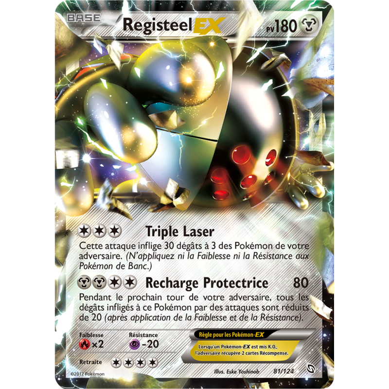 Carte Pokémon Registeel-EX 81/124 Ultra Rare Dragons Exaltés