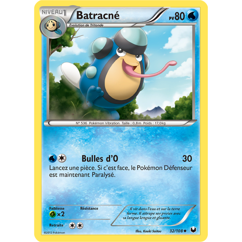 Carte Pokémon Batracné 32/108 Peu commune Explorateurs Obscurs