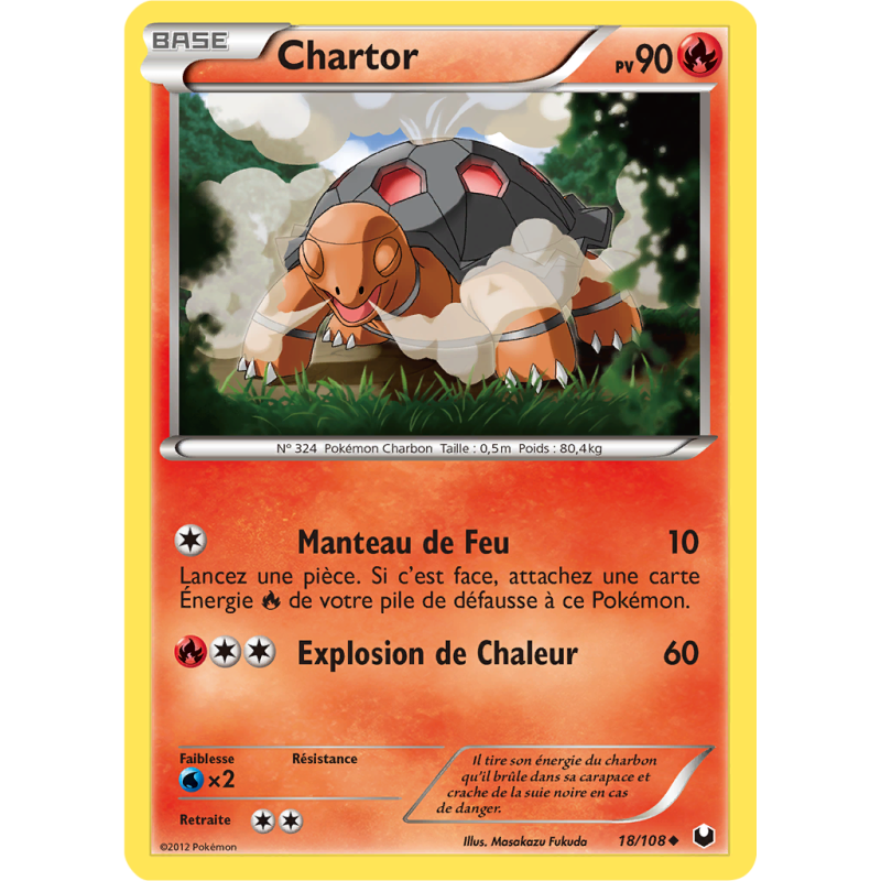 Carte Pokémon Chartor 18/108 Peu commune Explorateurs Obscurs