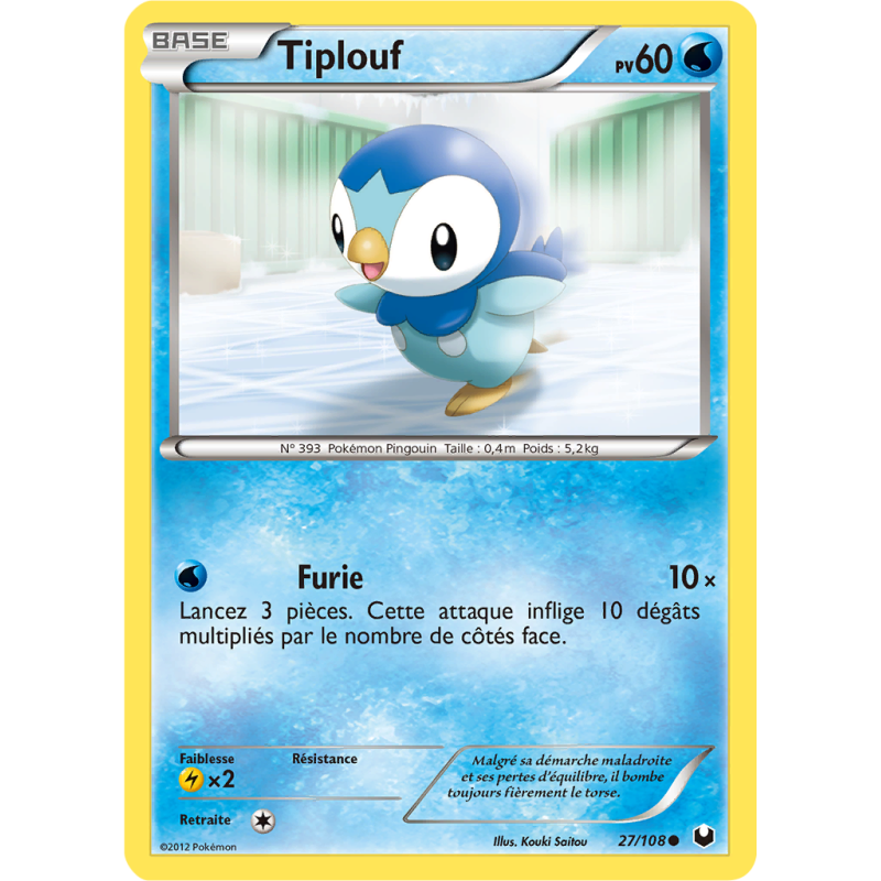 Carte Pokémon Tiplouf 27/108 Commune Explorateurs Obscurs