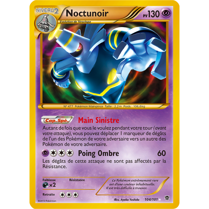 Carte Pokémon Noctunoir 104/101 Ultra Rare Explosion Plasma