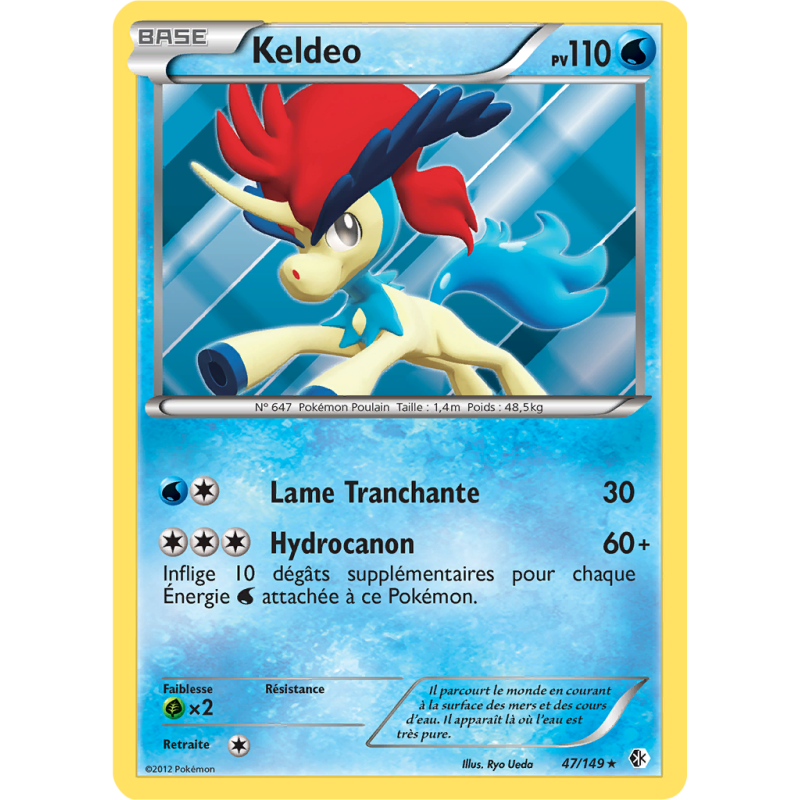 Carte Pokémon Keldeo 47/149 Holographique Frontières Franchies