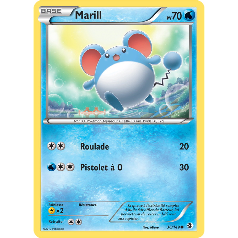 Carte Pokémon Marill 36/149 Commune Frontières Franchies