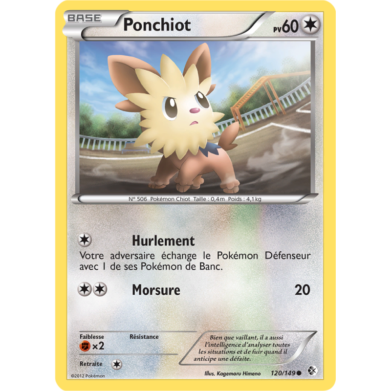 Carte Pokémon Ponchiot 120/149 Commune Frontières Franchies