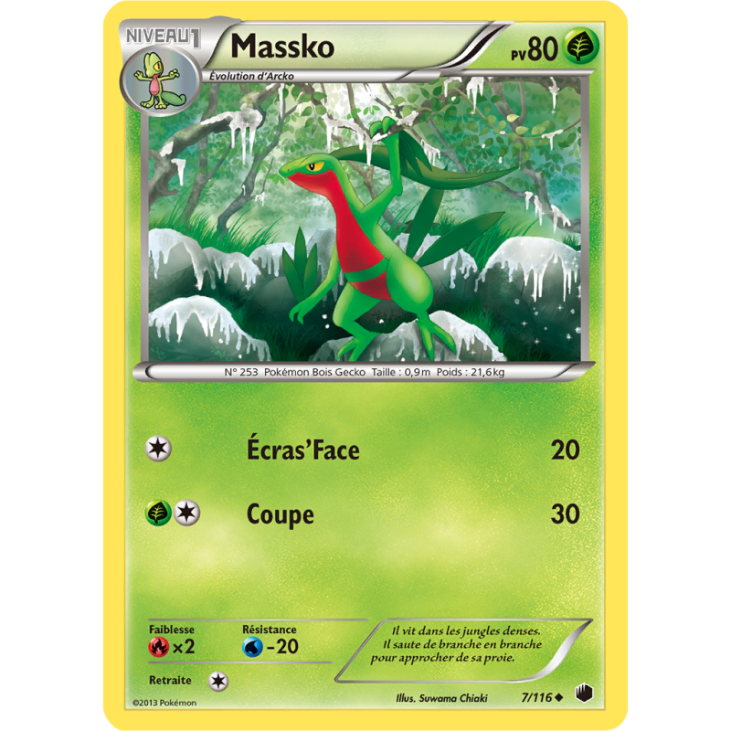 Carte Pokémon Massko 7/116 Peu commune Glaciation Plasma