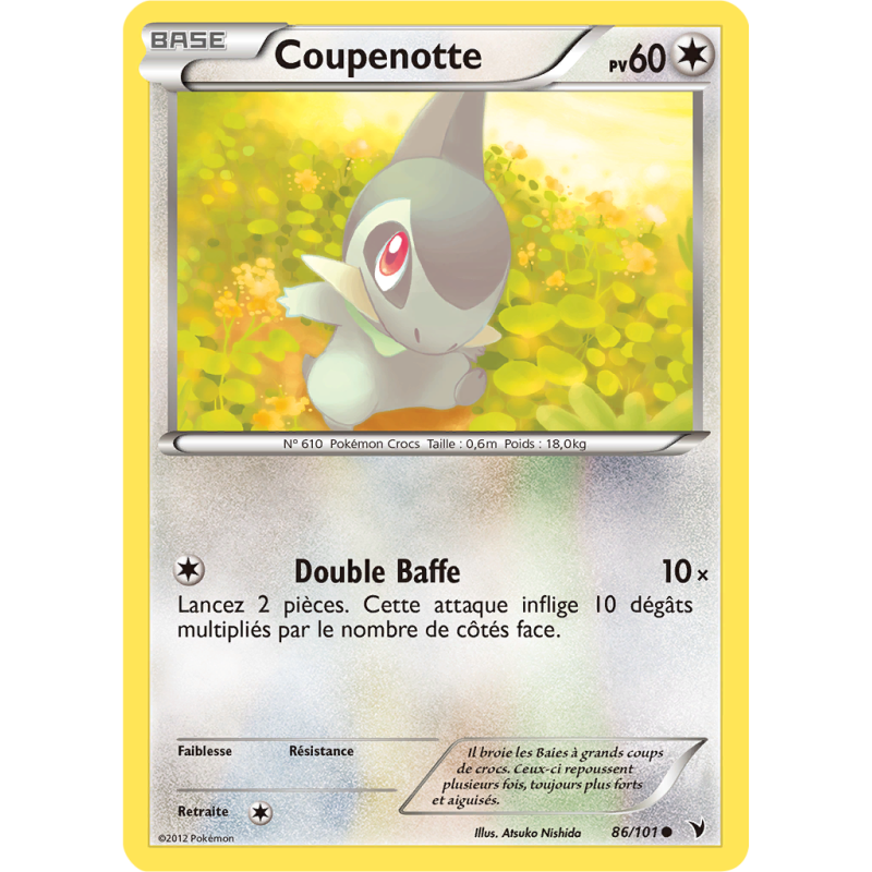Carte Pokémon Coupenotte 86/101 Commune Nobles Victoires
