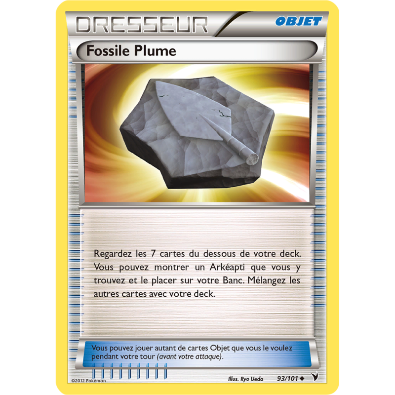 Carte Pokémon Fossile Plume 93/101 Peu commune Nobles Victoires