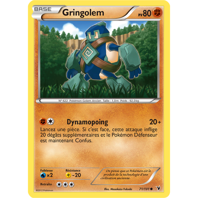 Carte Pokémon Gringolem 71/101 Commune Nobles Victoires