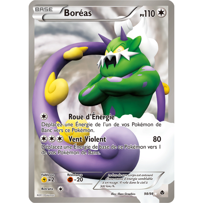 Carte Pokémon Boréas 98/98 Ultra Rare Pouvoirs Émergents
