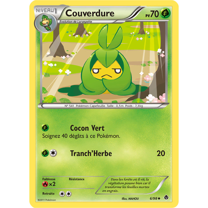 Carte Pokémon Couverdure 6/98 Peu commune Pouvoirs Émergents