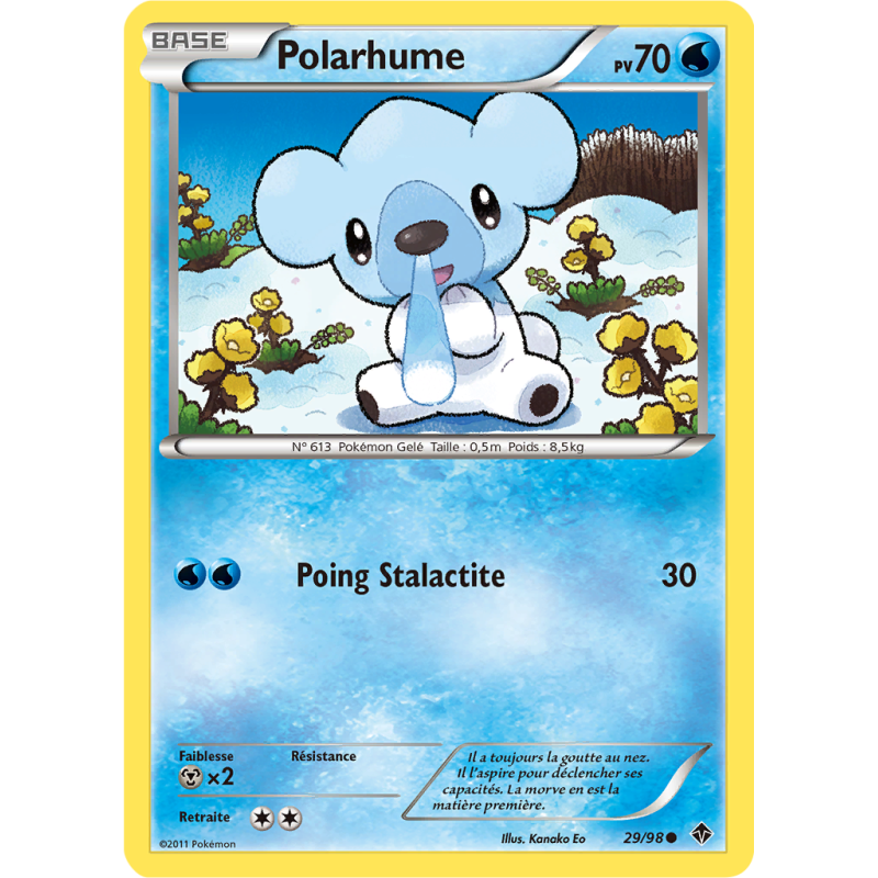 Carte Pokémon Polarhume 29/98 Commune Pouvoirs Émergents