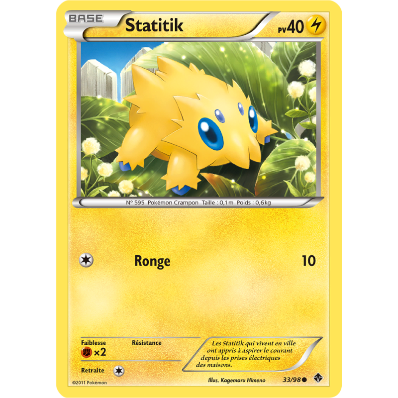 Carte Pokémon Statitik 33/98 Commune Pouvoirs Émergents