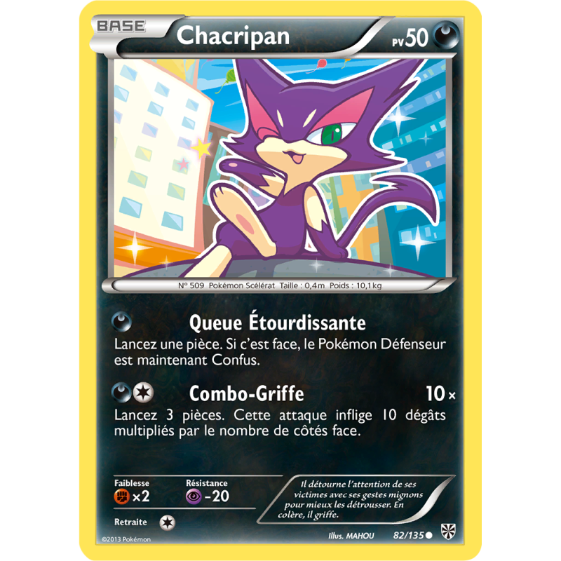 Carte Pokémon Chacripan 82/135 Commune Tempête Plasma