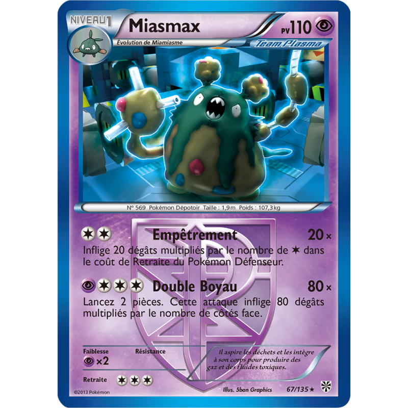 Carte Pokémon Miasmax 67/135 Rare Tempête Plasma