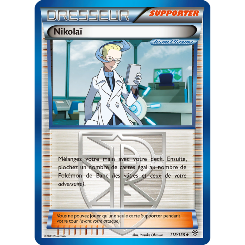 Carte Pokémon Nikolaï 118/135 Peu commune Tempête Plasma