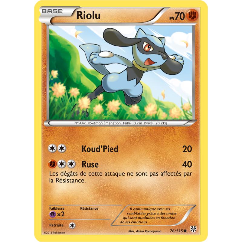 Carte Pokémon Riolu 76/135 Commune Tempête Plasma