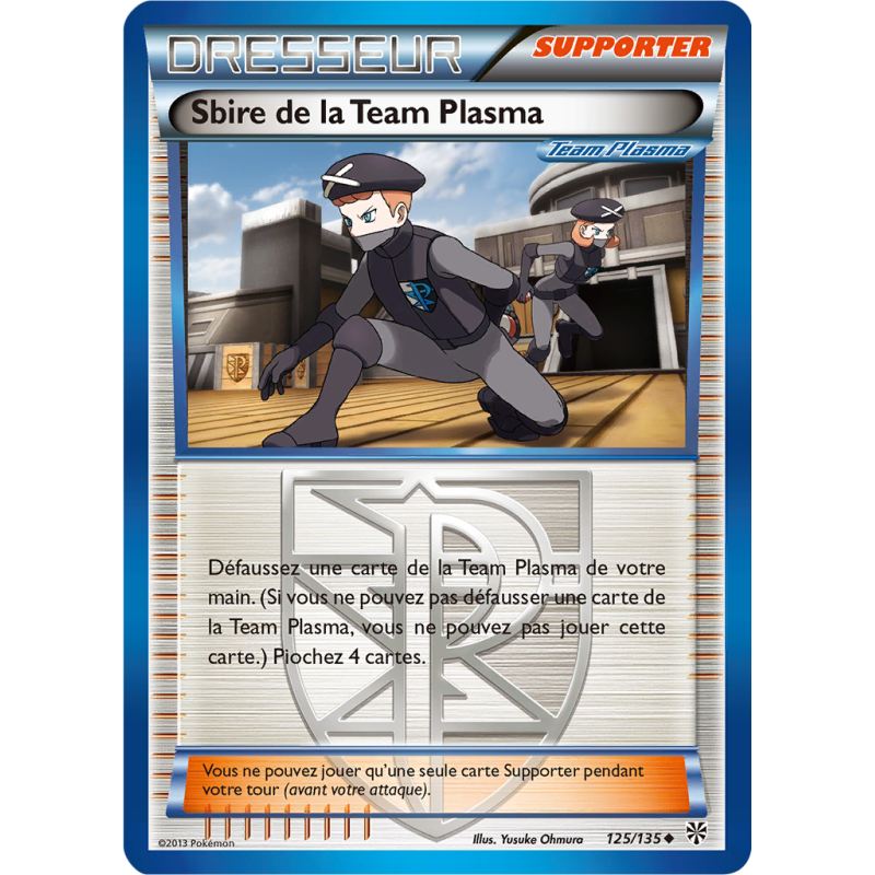 Carte Pokémon Sbire de la Team Plasma 125/135 Peu commune Tempête Plasma